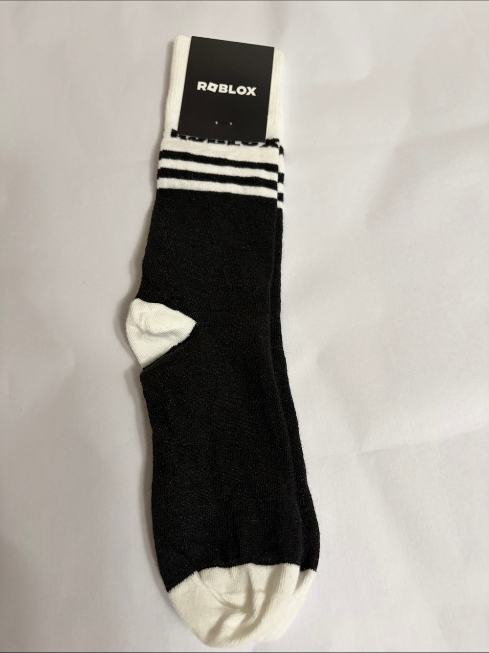 Roblox Black & White Athletic Crew Socks